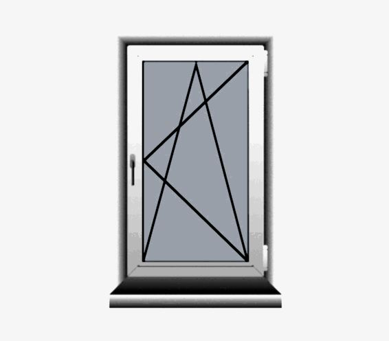 Окно 1-секционное VEKA Softline 1 створка